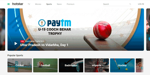 ver futbol online gratis HOTSTAR SPORTS