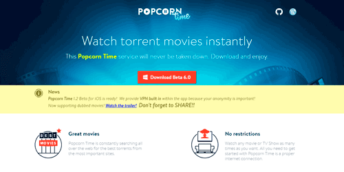 popcorntime peliculas tv series en linea por streaming gratis