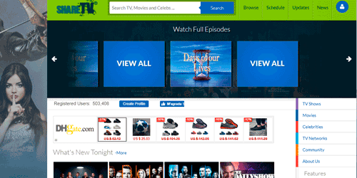 sharetv online para ver series peliculas gratis en streaming